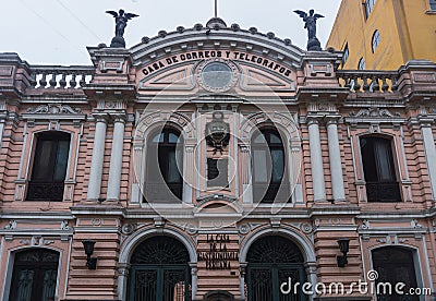 Lima, Peru - 31 June, 2021: Front view of La Casa de la Gastronomia Peruana, This institution aims to disseminate and promote Editorial Stock Photo