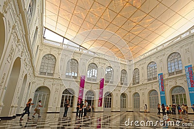 MALI, The Art Museum of Lima, reflection modern Editorial Stock Photo