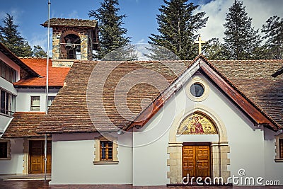 Limassol, Cyprus - DECEMBER 2016: Trooditissa Monastery Editorial Stock Photo