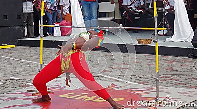 Limbo Dancer in Barbados Editorial Stock Photo