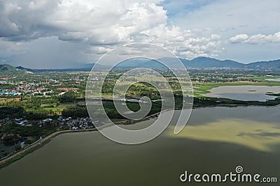 Limboto lake, Bulalo Limboto, Gorontalo Regency, Gorontalo, Indonesia Stock Photo