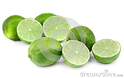 Lime fruit on white Stock Photo