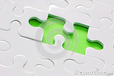 Lime Green Jigsaw Stock Photo