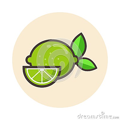 Lime icon Vector Illustration