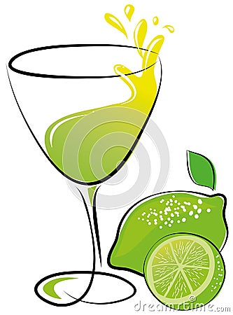 Lime cocktail Stock Photo