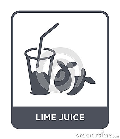 lime juice icon in trendy design style. lime juice icon isolated on white background. lime juice vector icon simple and modern Vector Illustration
