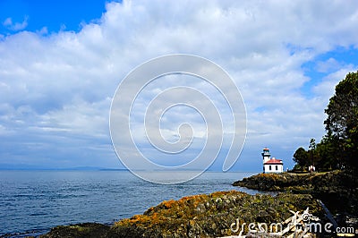 Lime Kiln Lighthouse Stock Photo