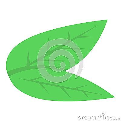 Lime leafs icon, isometric style Vector Illustration