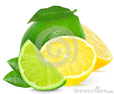 Lime and lemon Stock Photo