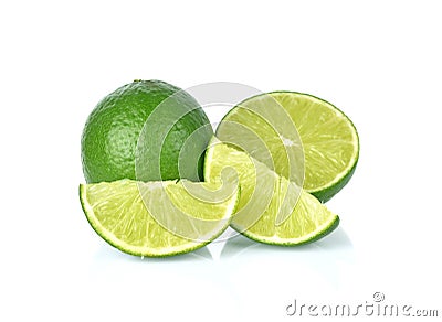 Lime Lemon isolated on white background Stock Photo