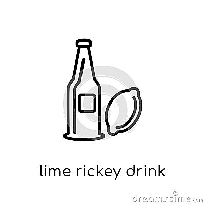 Lime Rickey drink icon from Drinks collection. Vector Illustration