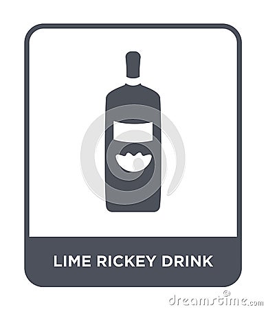 lime rickey drink icon in trendy design style. lime rickey drink icon isolated on white background. lime rickey drink vector icon Vector Illustration