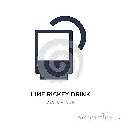 lime rickey drink icon on white background. Simple element illustration from Drinks concept Vector Illustration