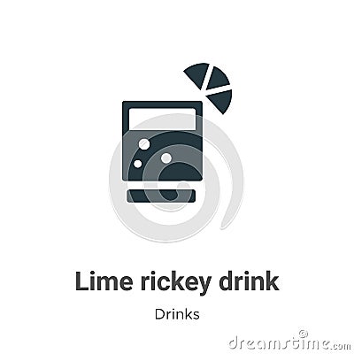 Lime rickey drink vector icon on white background. Flat vector lime rickey drink icon symbol sign from modern drinks collection Vector Illustration