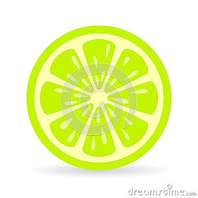 Lime slice vector icon Vector Illustration