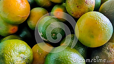 Lime which is a kitchen spice to eliminate the fishy taste Stock Photo