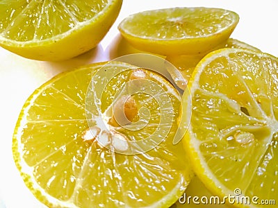 lime which is split into several pieces Stock Photo