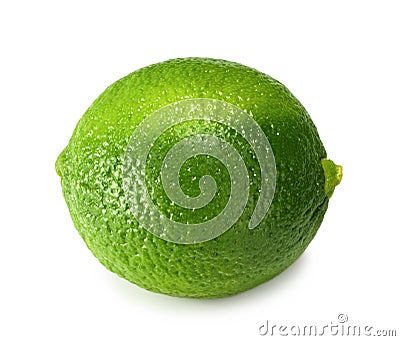 Lime on white background Stock Photo