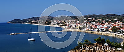 Limenaria town Stock Photo