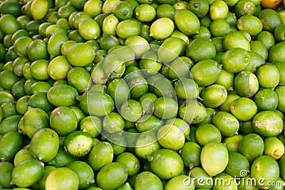 limes poured on a shopping arcade. Stock Photo