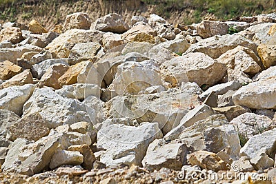 Limestone boulders Stock Photo