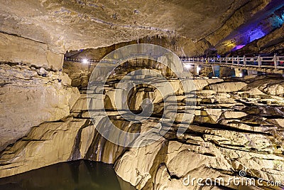 Limestone cave, Jiuxiang Scenic area, Yunnan, China Stock Photo