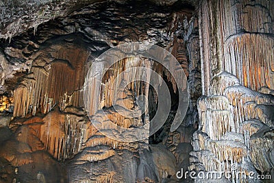 Limestone cave in postojna Stock Photo