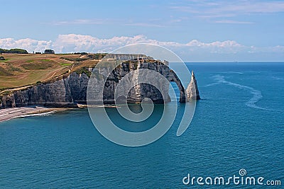 Limestone cliffs of Etretat Stock Photo