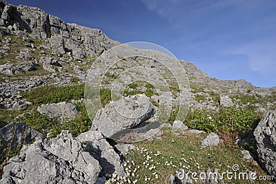 Limestone Cliffs of Mullaghmore Stock Photo