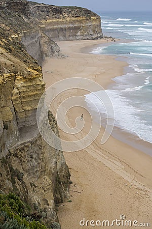 Limestone Coastline on the Great Ocean Road, Southern Victoria Stock Photo