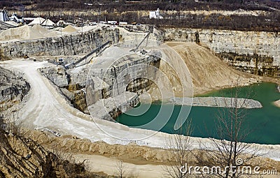 Limestone Quarry Stock Photo