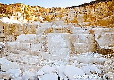 Limestone quarry Stock Photo