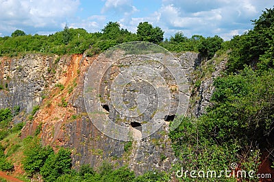 Limestone quarry Stock Photo