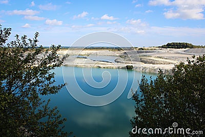 Limestone quarry. Stock Photo