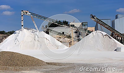 Limestone quarry Stock Photo