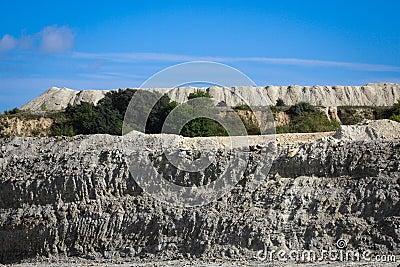 Limestone quarry. Stock Photo