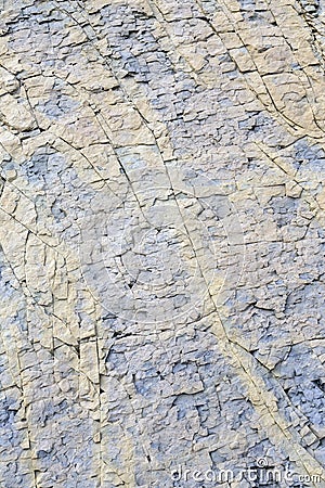 Geologycal formation, limestone texture in Riba de santiuste, Guadalajara, Spain Stock Photo