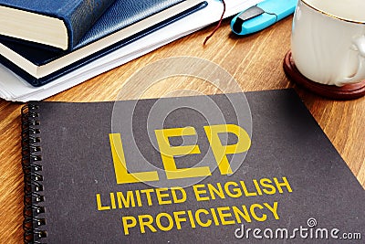 Limited English Proficiency LEP documents Stock Photo