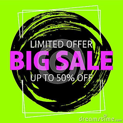 Limited offer big sale banner Vector Illustration