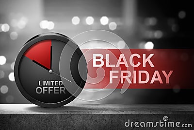 Limited Offer on Black Friday message Stock Photo