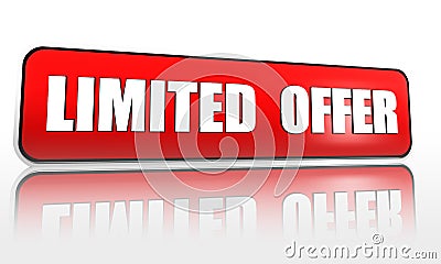 Limited offer - red banner Stock Photo