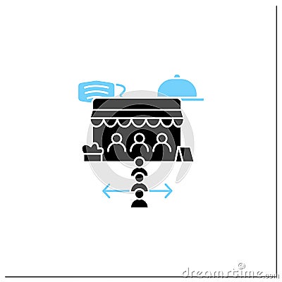 Limited people glyph icon Vector Illustration