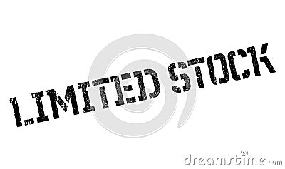 Limited Stock rubber stamp Vector Illustration