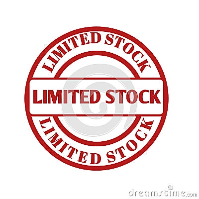 Limited stock stamp. Limited time stock Stock Photo