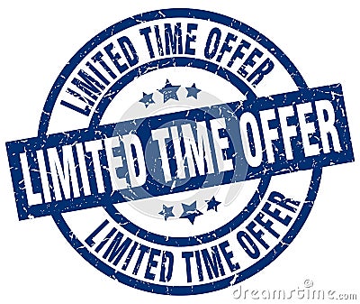 limited time offer stamp Vector Illustration