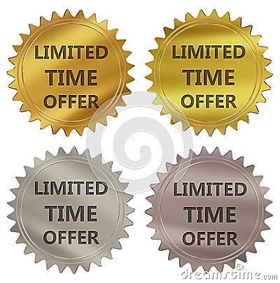 Limited time offer guarantee label Stock Photo