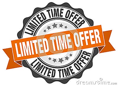 limited time offer seal. stamp Vector Illustration