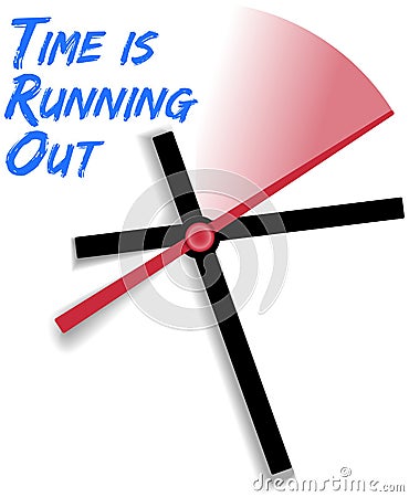 Limited time running out clock Vector Illustration