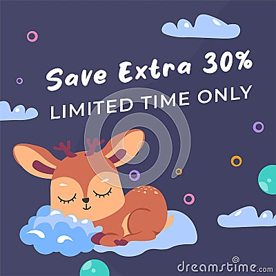 Limited time only, sale and special deal product Vector Illustration