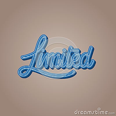 Limited Word Illustration Typography Concept Vector Illustration